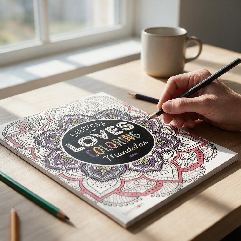 Bendon Coloring Book Adult OS White Like New Mandalas 40 Intricate Designs